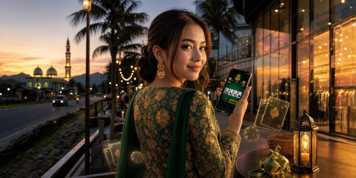 Perlawanan poker dalam suasana Hari Raya di Malaysia